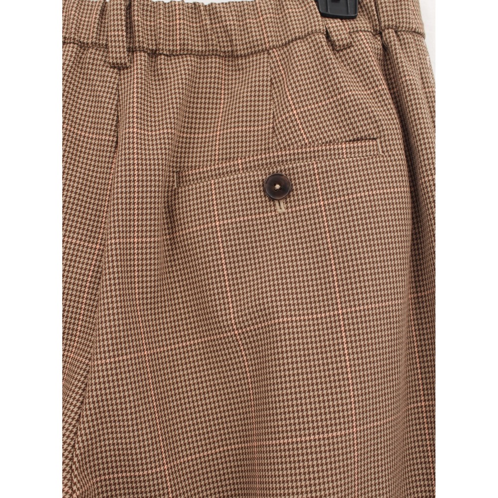 Maeve Anthropologie Avery Pleated Wide Leg Houndstooth Pants size L Tall - Picture 5 of 10